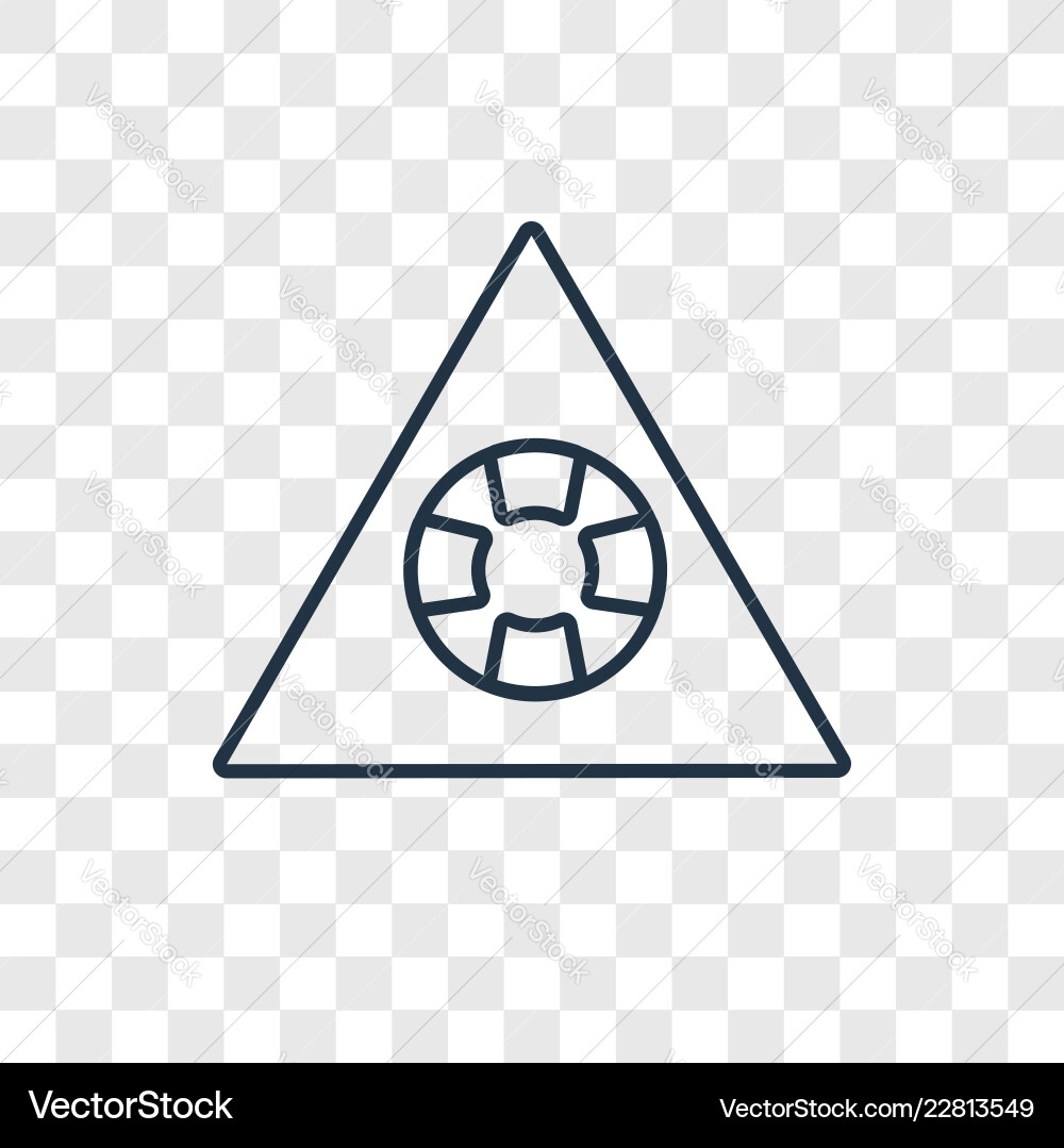 Help concept linear icon isolated on transparent Vector Image
