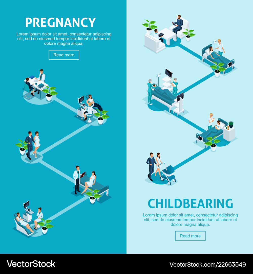 Hospital Observation & Family Care Vector Image