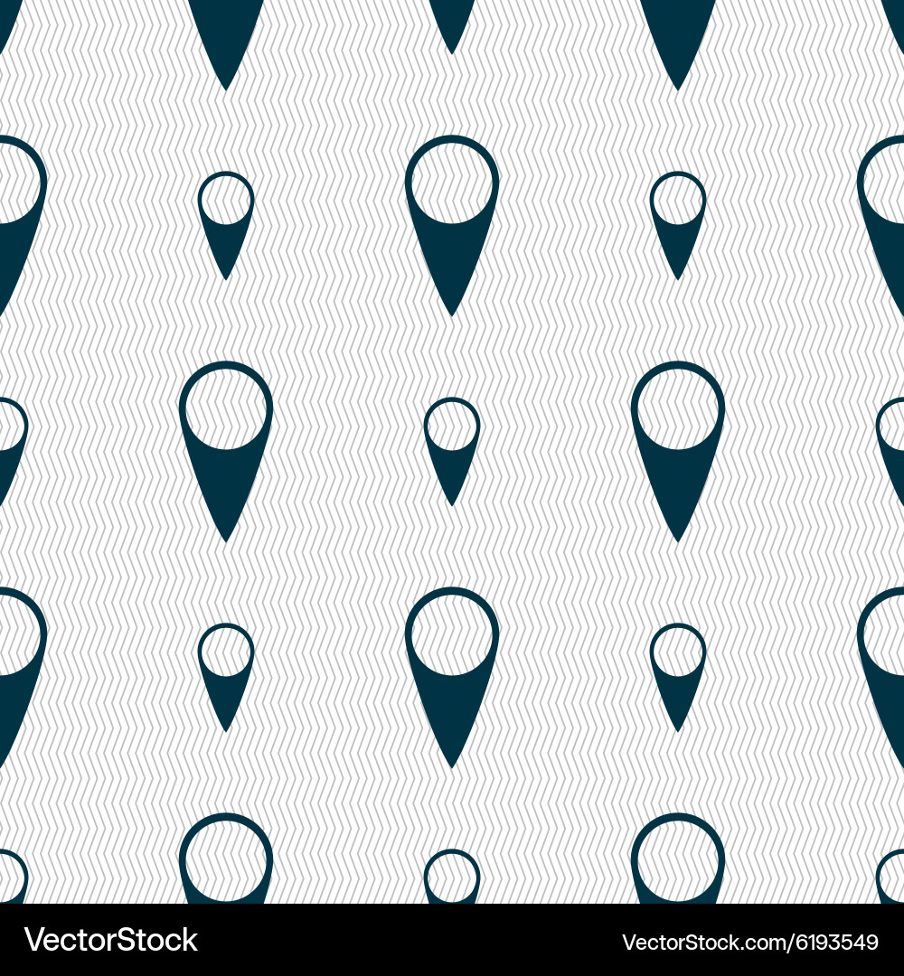 Map pointer icon sign seamless abstract background vector image