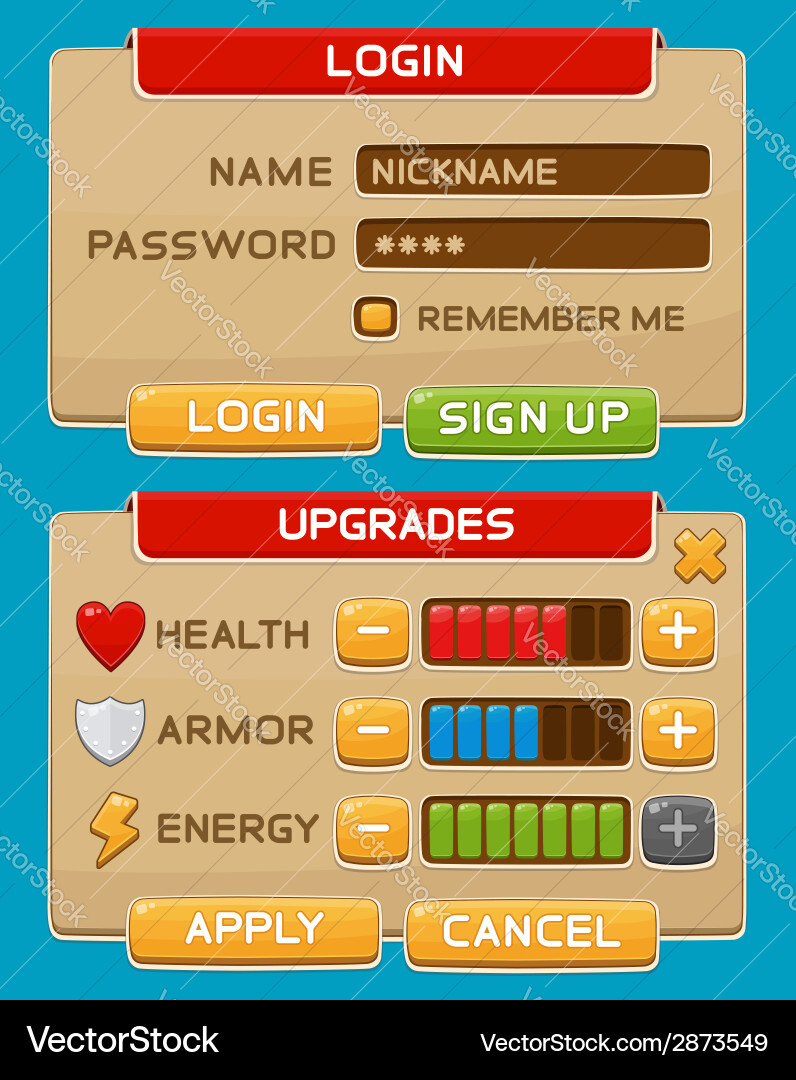 Modern Button Set for UI Design vector image