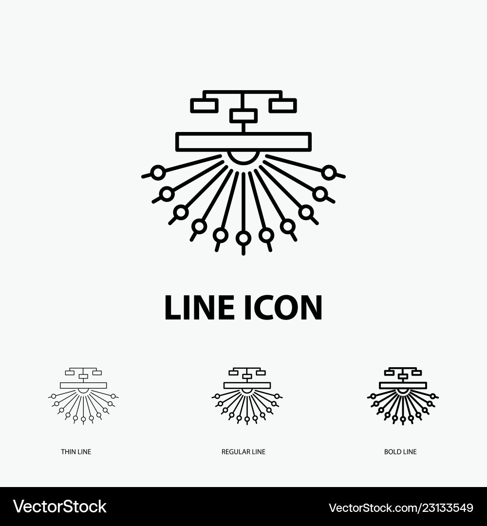 Optimization site structure web icon in thin Optimization site structure web icon in thin vector image