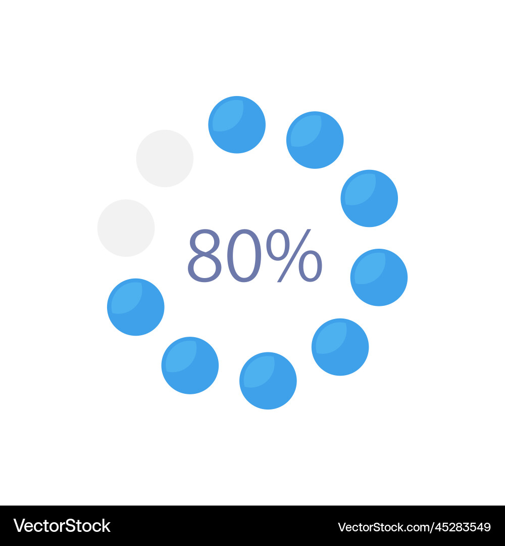 Progress circular dot infographic chart design Progress circular dot infographic chart design vector image