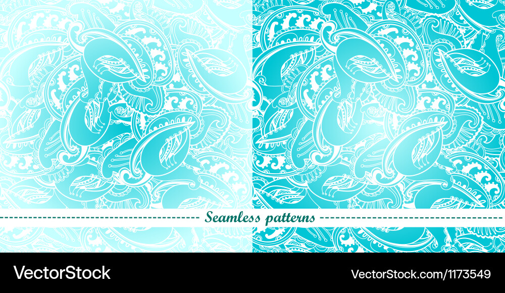 Set of 2 abstract seamless patterns Vector Image