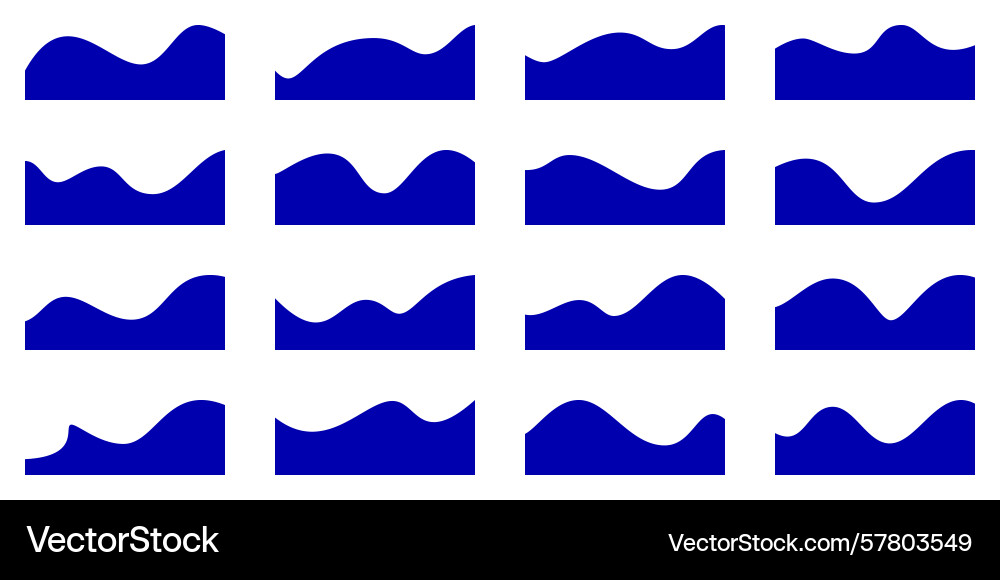 Wavy shape header design abstract banner border vector image