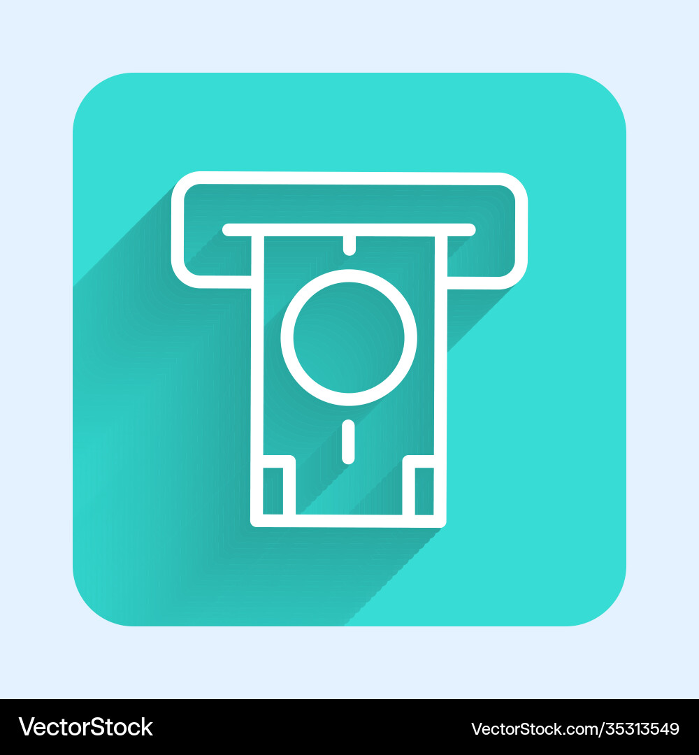White line atm - automated teller machine White line atm - automated teller machine vector image