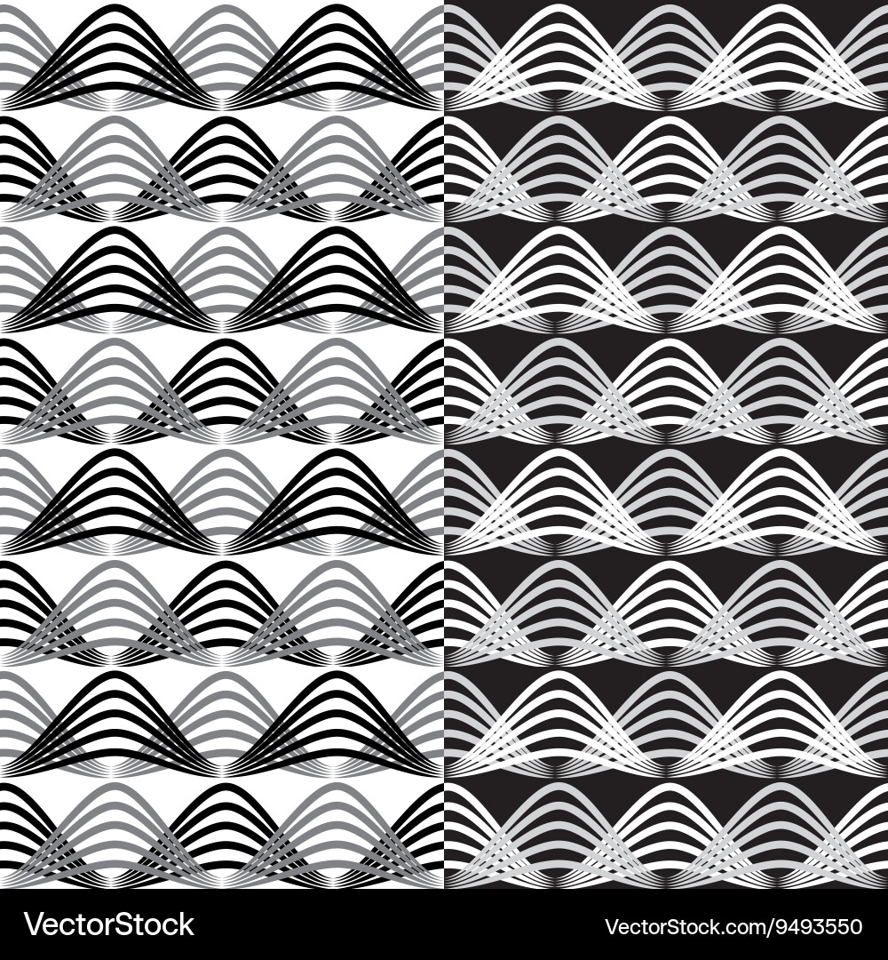 Abstract seamless patterns background set vector image