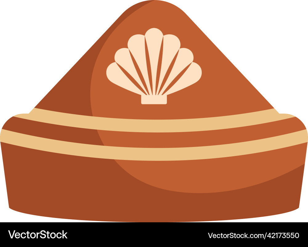Captain hat with shell Vector Image