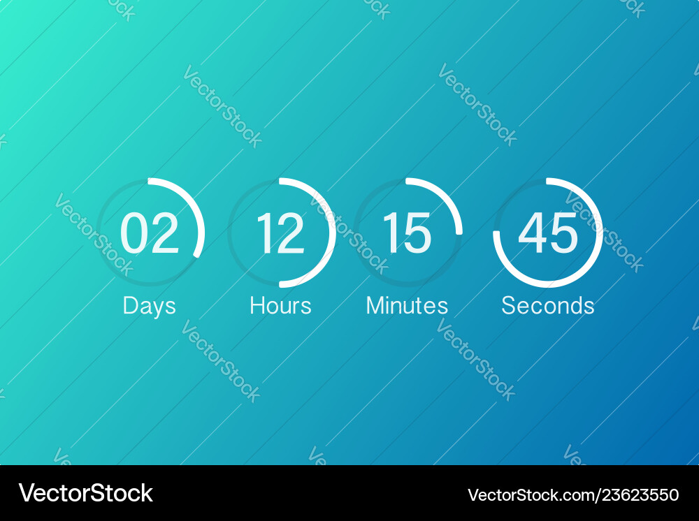 Countdown Taktzähler Timer ui app digital Countdown Taktzähler Timer ui app digital vektorbild