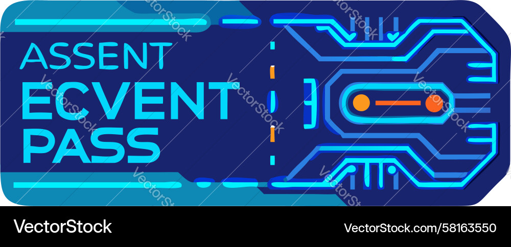 Digital Access Pass - ASSENT ECVENT Vector Image