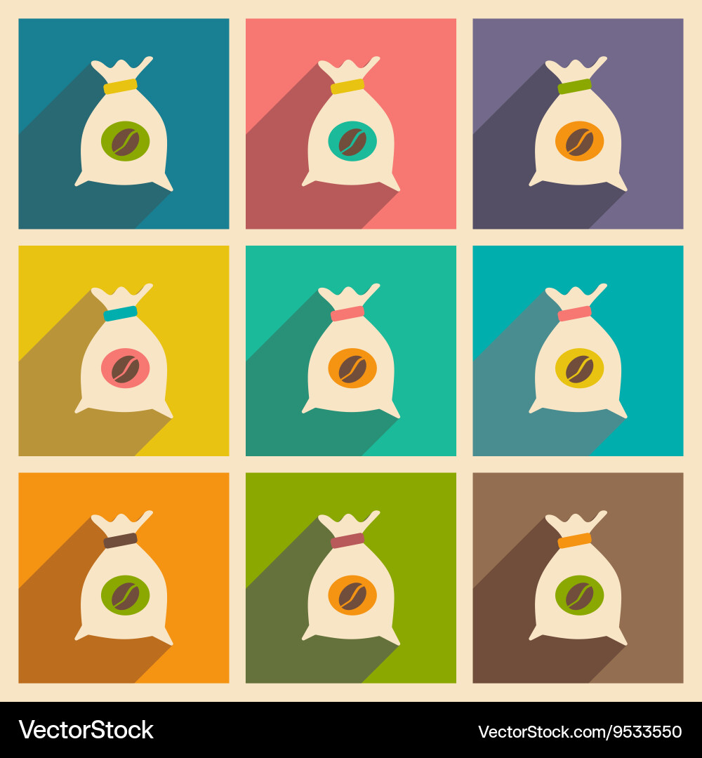 Flat with shadow concept and mobile application Vector Image