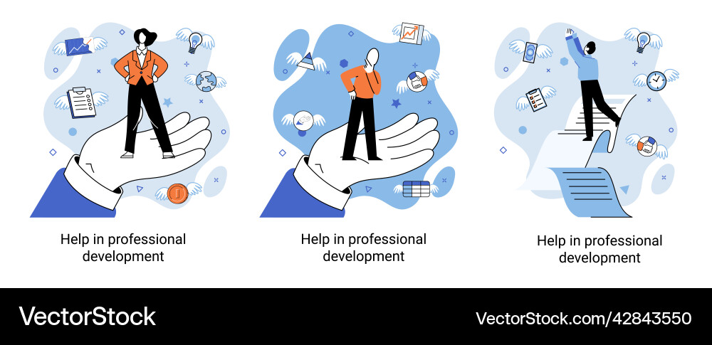 Help in professional development metaphor Help in professional development metaphor vector image