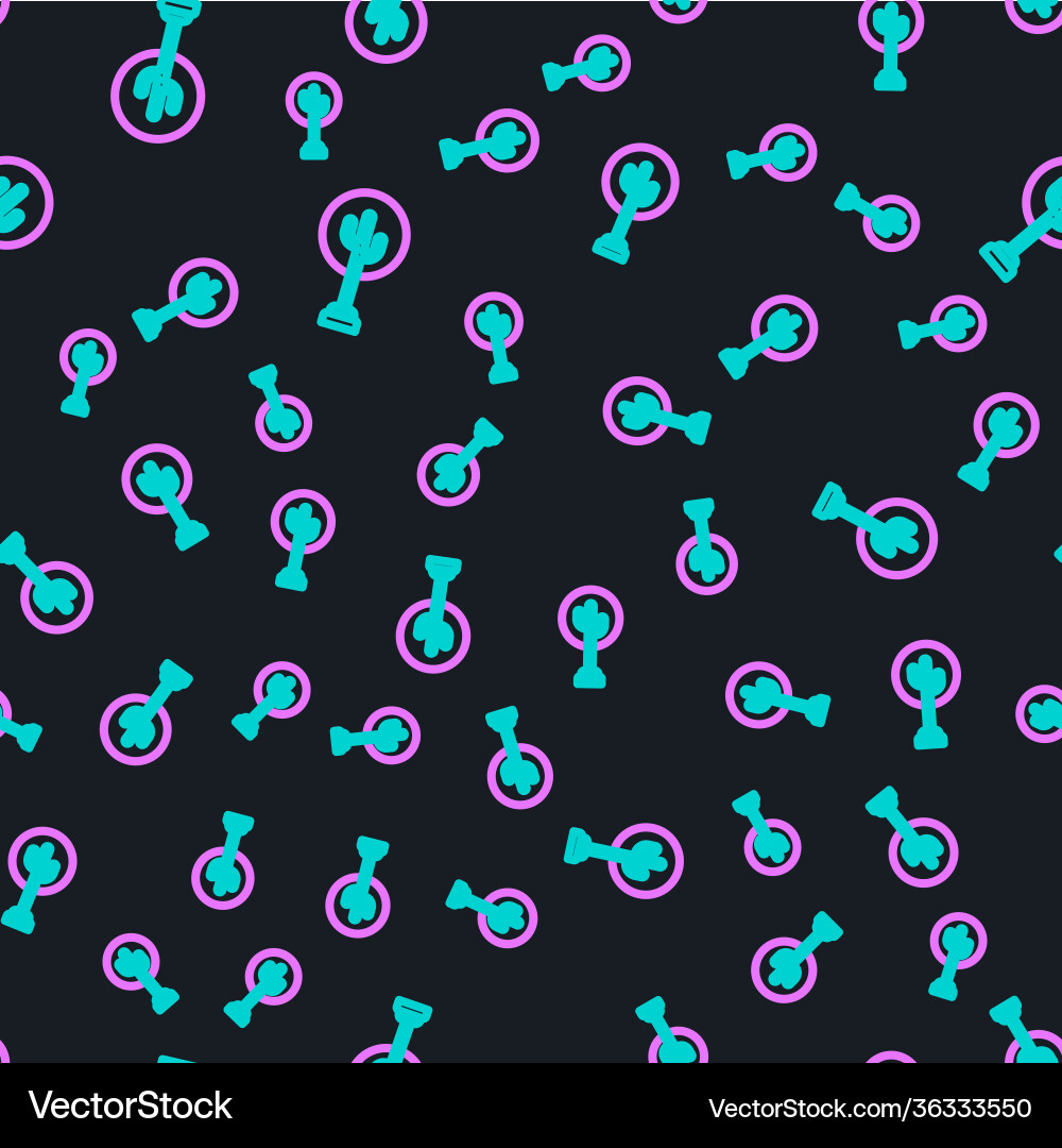 Line tree icon isolated seamless pattern on black Line tree icon isolated seamless pattern on black vector image
