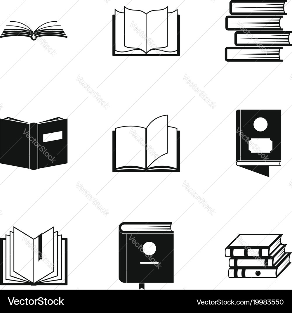 Manual icons set simple style Vector Image