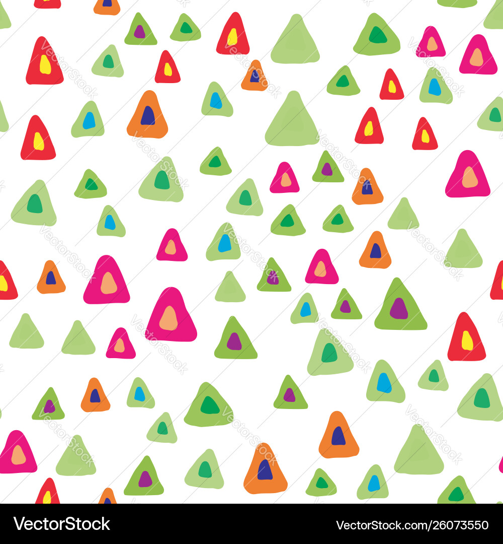 Random triangle shapes seamless pattern on white Random triangle shapes seamless pattern on white Vector Image