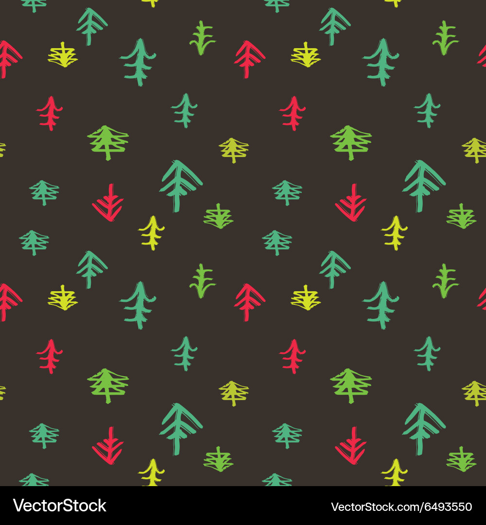 Seamless pattern with christmas trees Royalty Free Vector