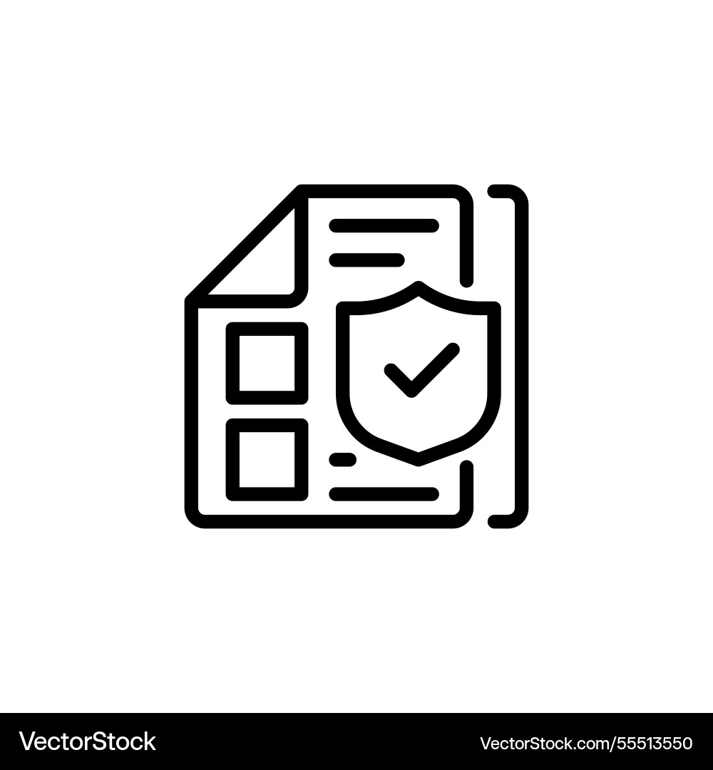 Security check line icon linear style sign Security check line icon linear style sign vector image