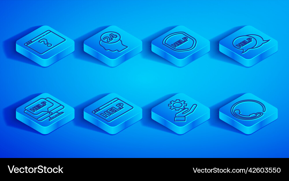 Set line browser with question mark support Set line browser with question mark support Vector Image