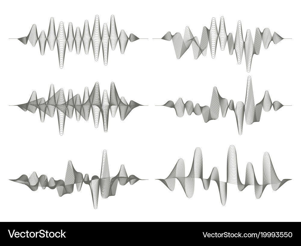 Sound Wave Patterns vector image
