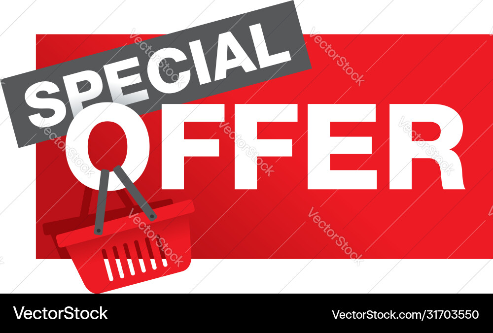 Special offer web button with text message Vector Image