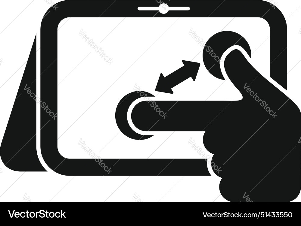 Touch gesture icon for mobile interface Vector Image