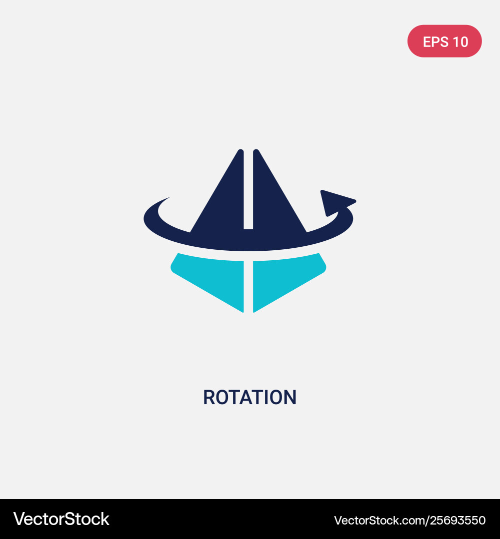 Two color rotation icon from augmented reality Vector Image