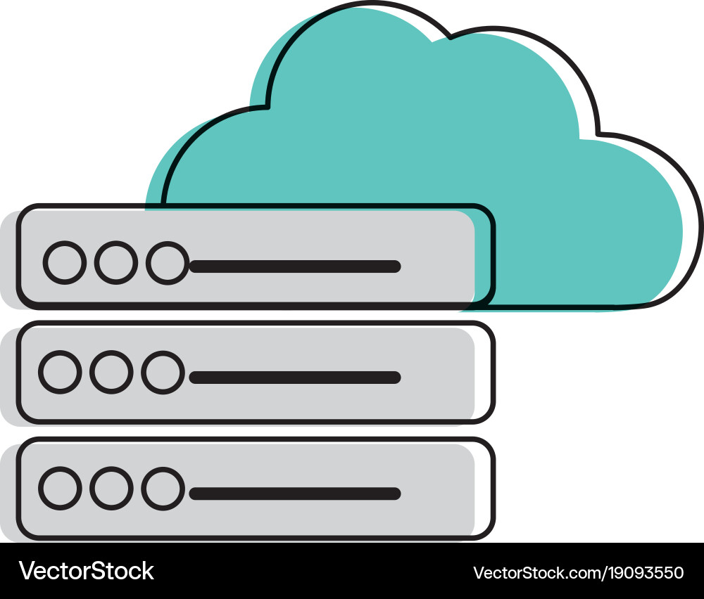 Web hosting design vector image