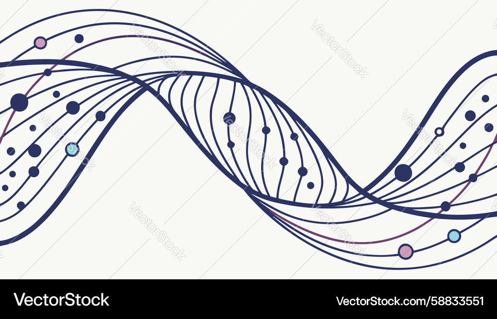 Abstract data flow dynamic digital network Vector Image