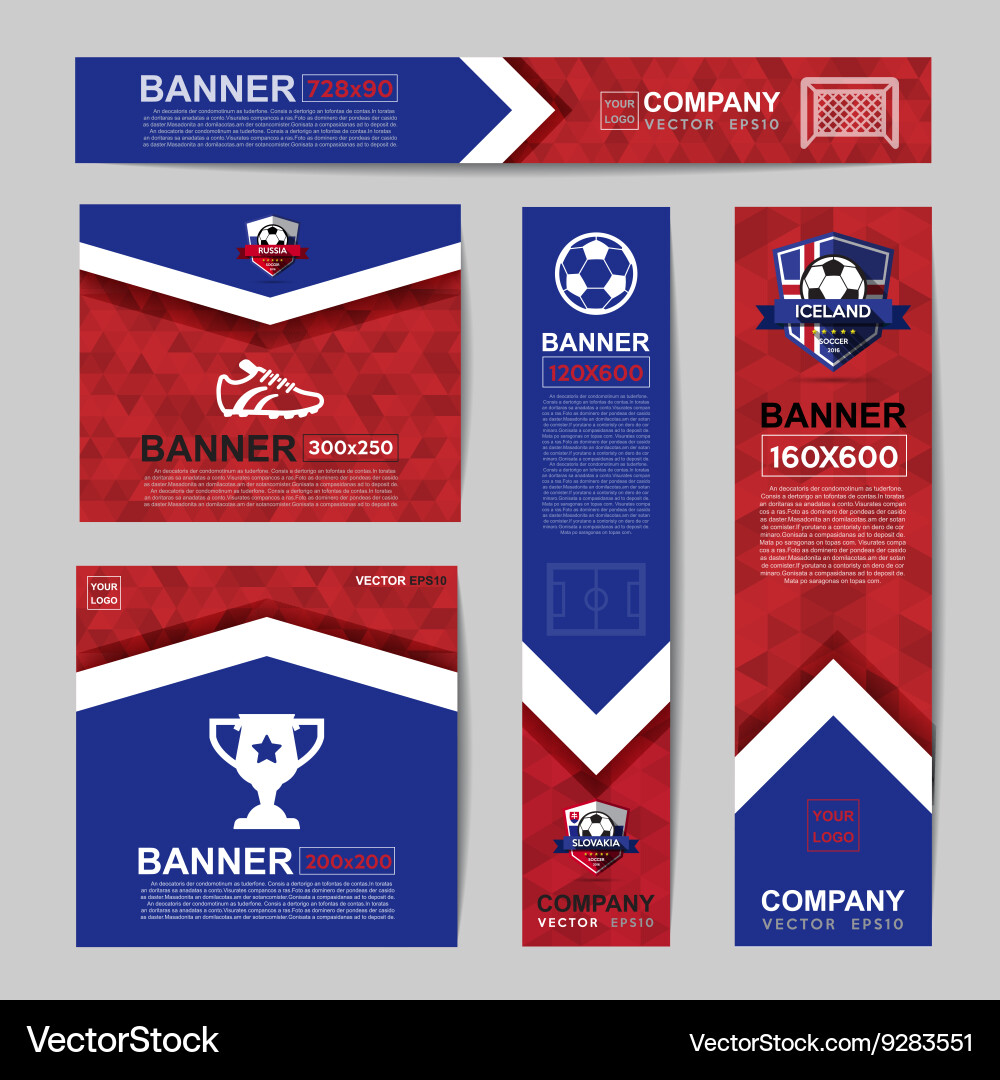 Abstract flag colour banner for website ads Vector Image