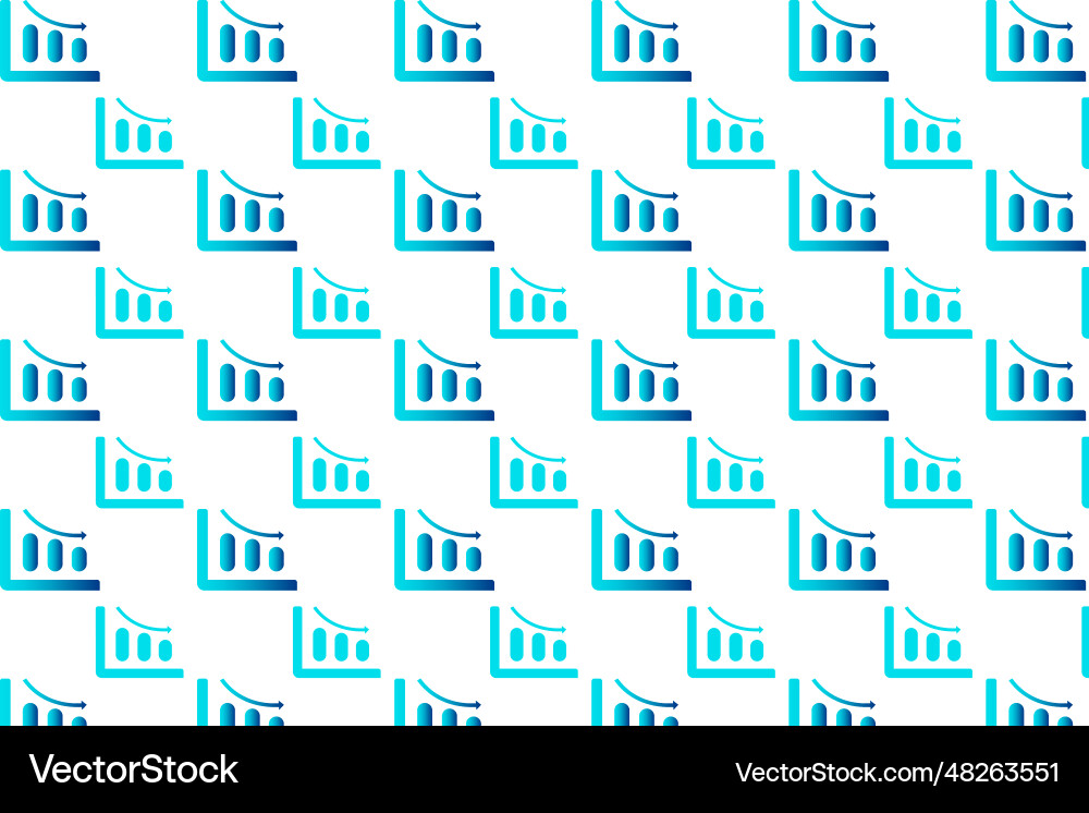 Abstract graph decrease pattern background Vector Image