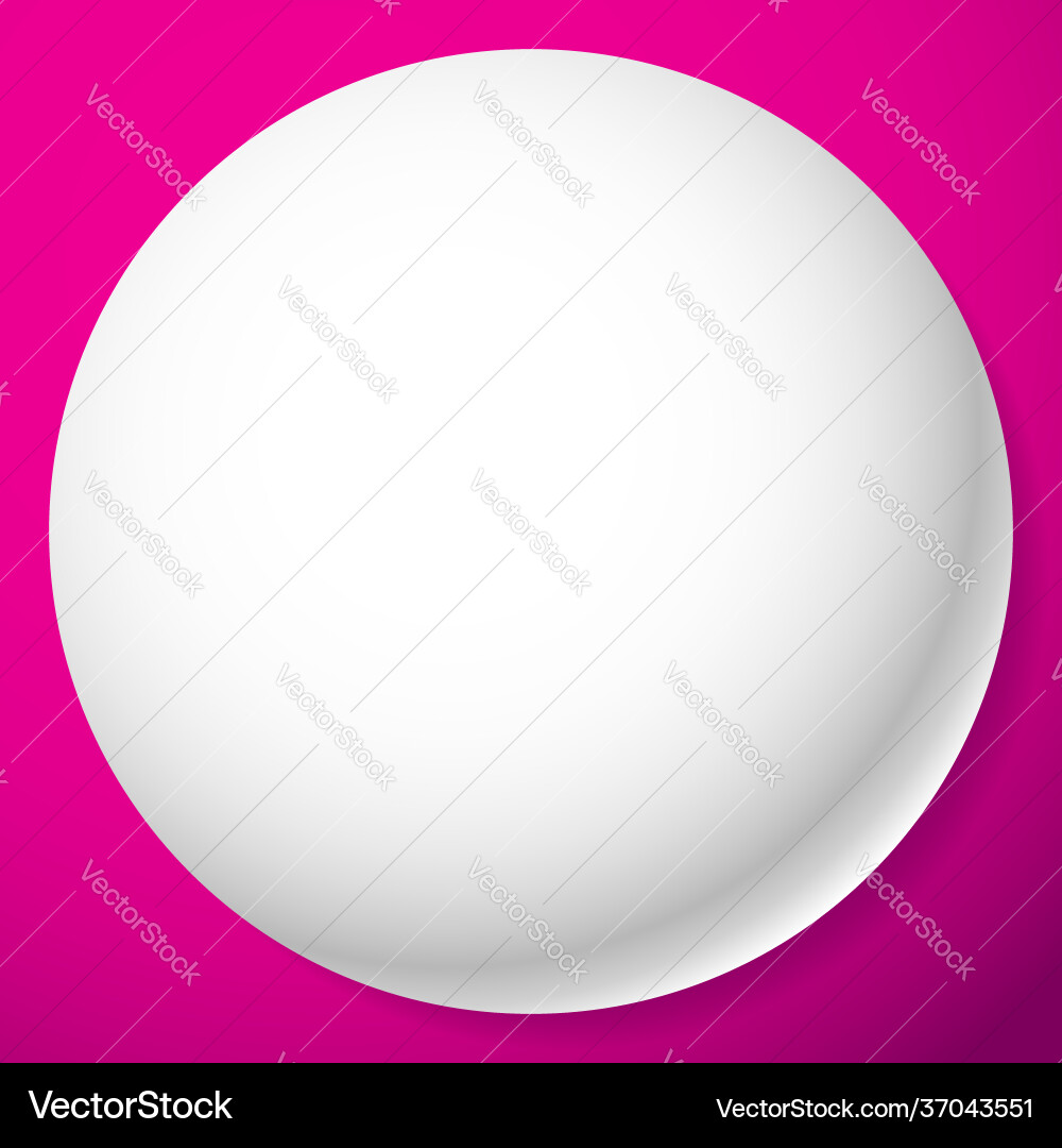 Blank empty circle orb and sphere button badge vector image