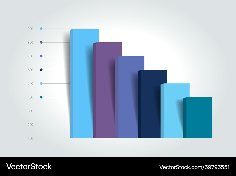 Chart column graph infographic element Chart column graph infographic element vector image
