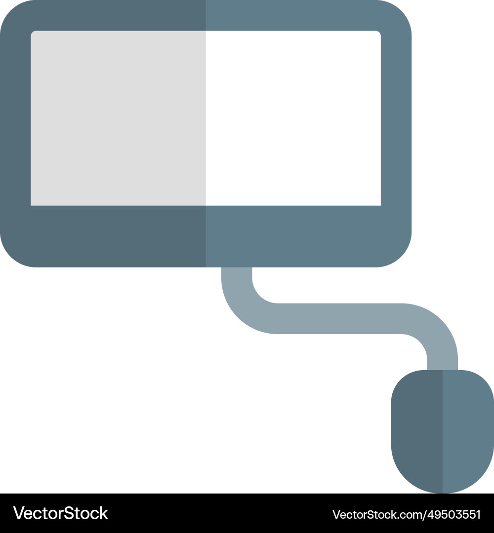 Computer setup for various digital tasks Vector Image
