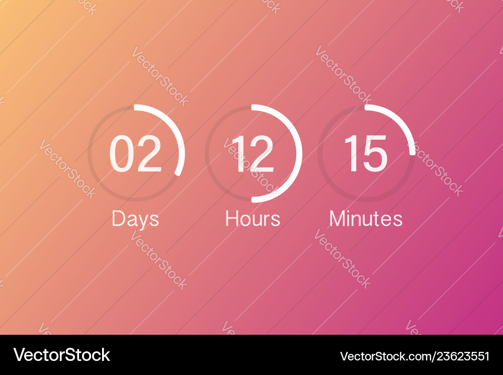 Countdown Taktzähler Timer ui app digital Countdown Taktzähler Timer ui app digital vektorbild