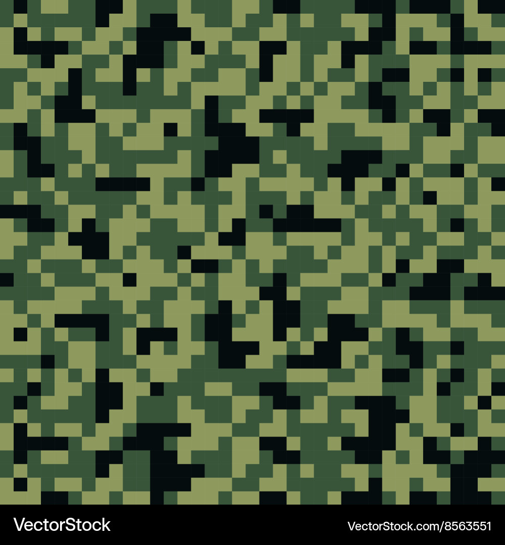 Digital pixel camouflage seamless pattern Vector Image