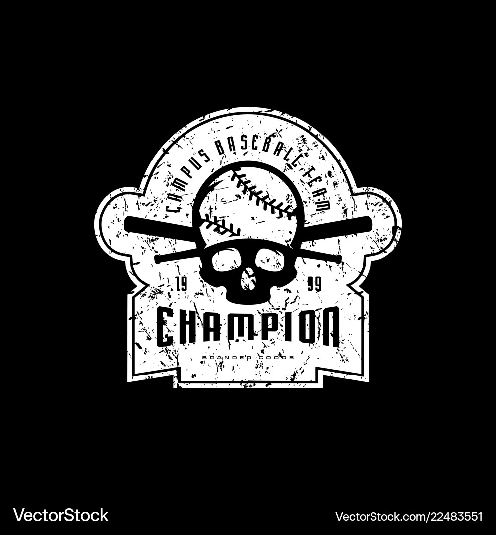 Emblem of baseball champion team Emblem of baseball champion team vector image