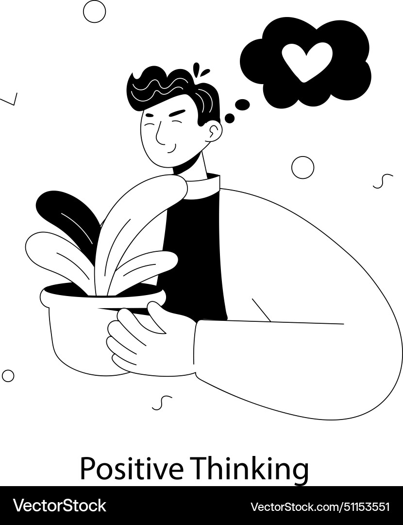 Positive thinking Royalty Free Vector Image - VectorStock