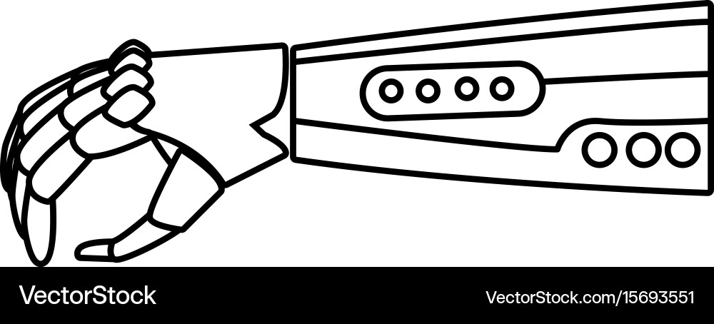 Robotic Arm Technology Vector Image