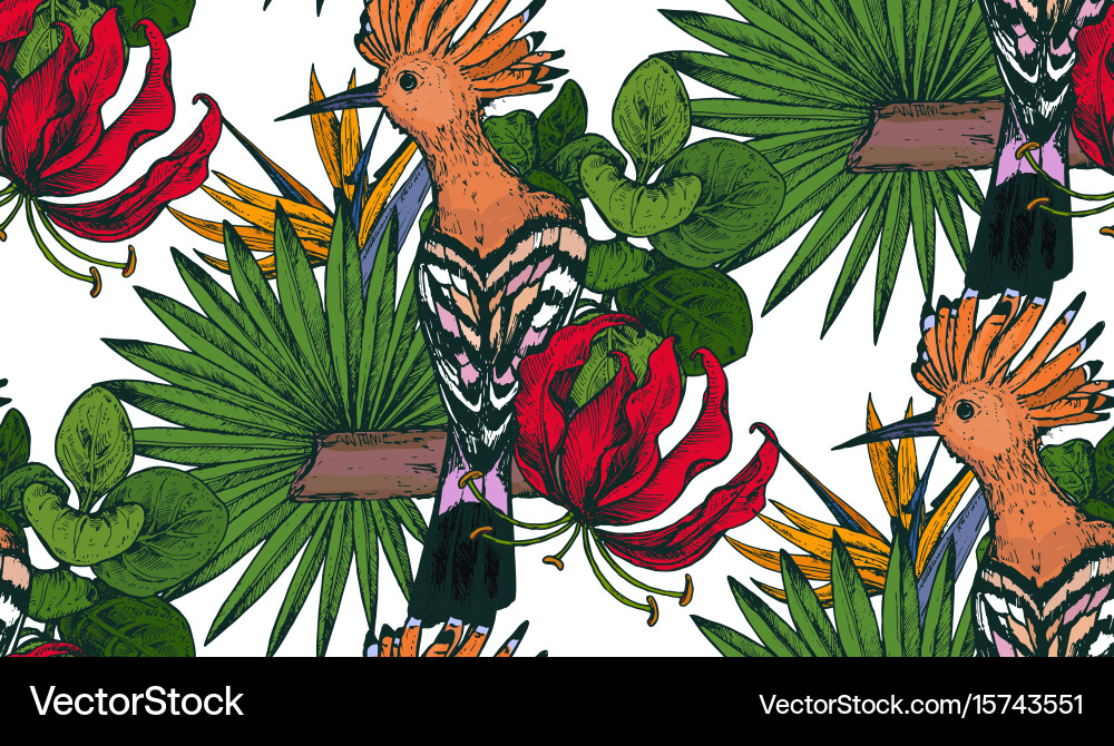 Seamless pattern with compositions of hand Vector Image