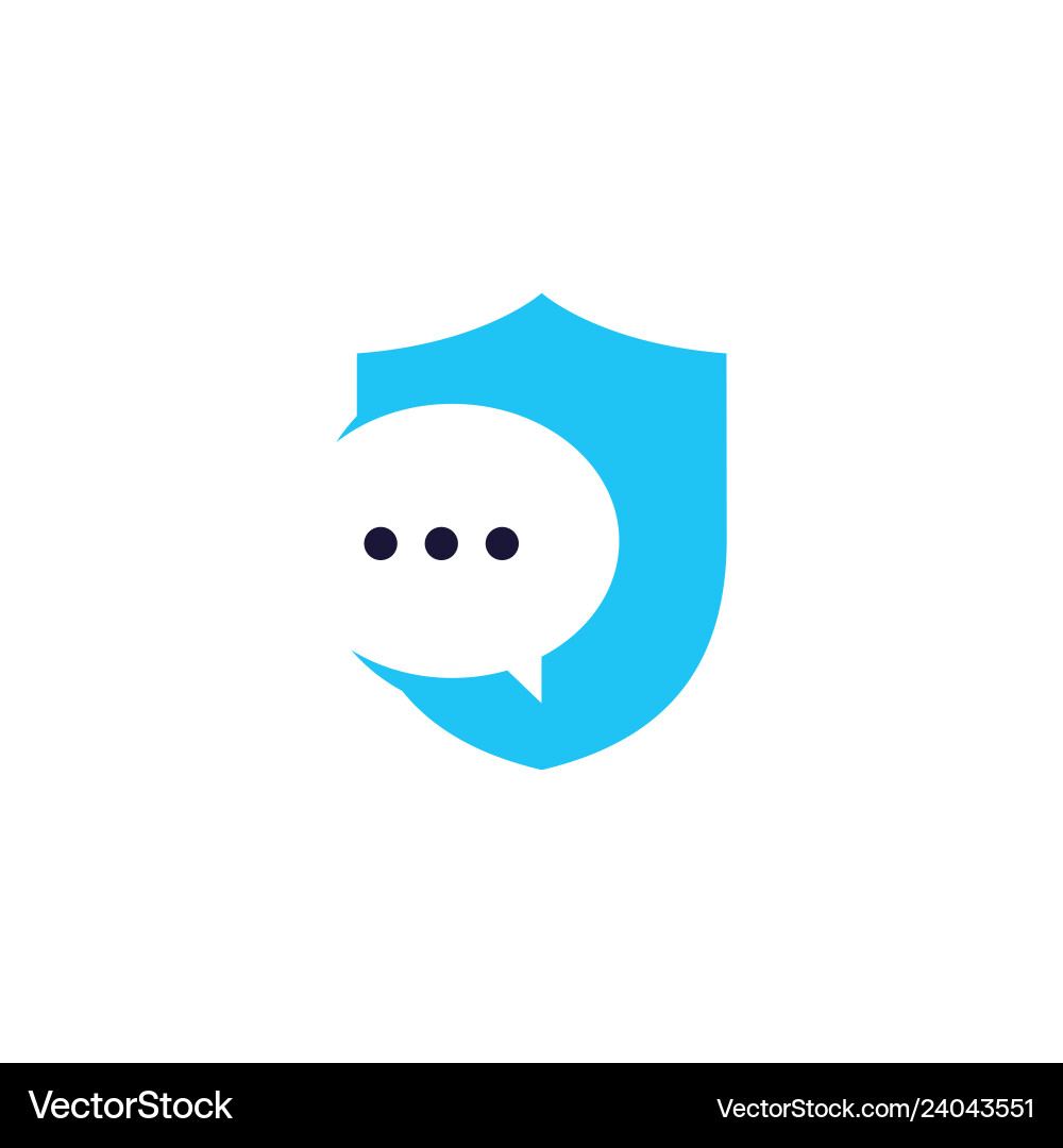 Secure message chat bubble logo icon element Secure message chat bubble logo icon element vector image