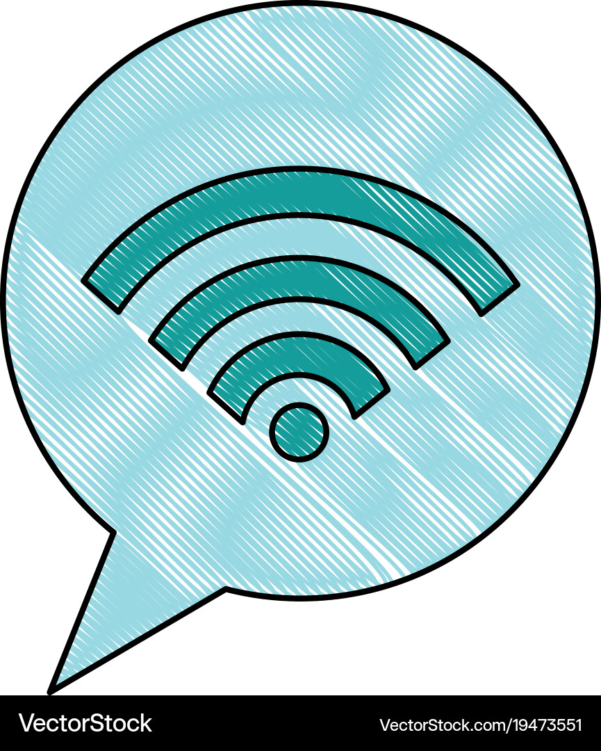 Speech bubble with wifi signal Vector Image