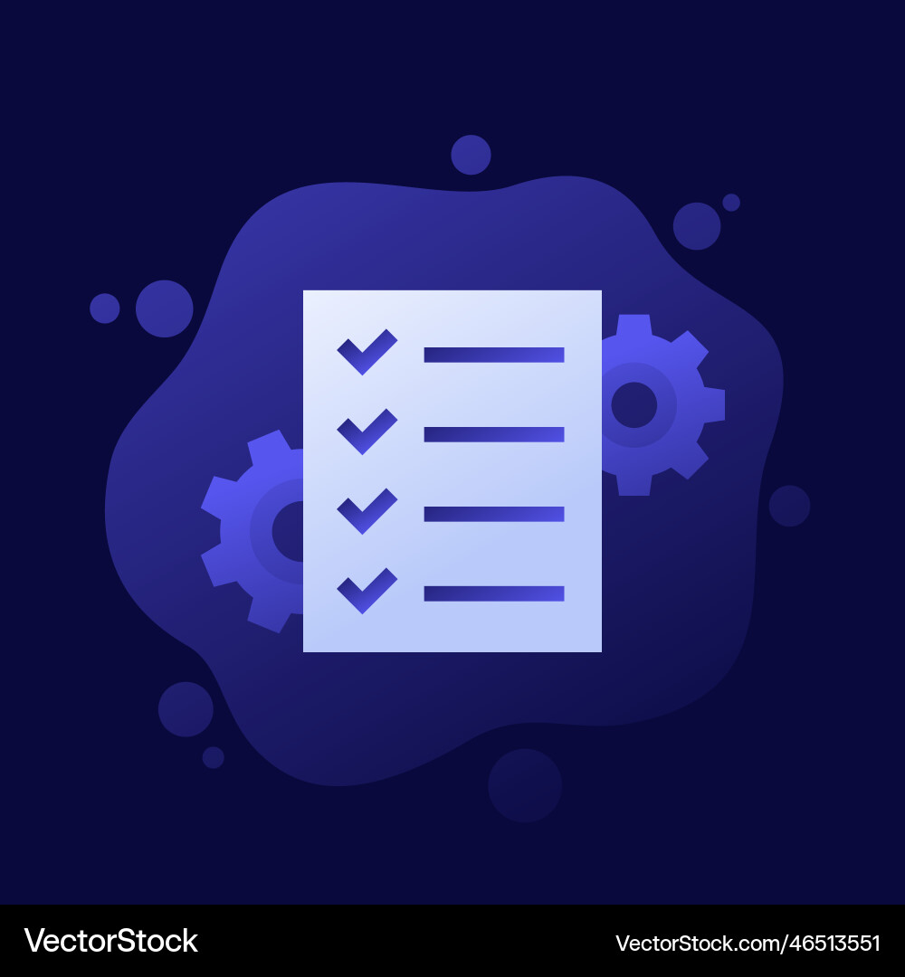 Workflow Checklist Icon Vector Image