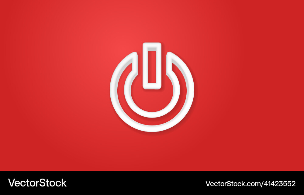 Abschalten realistische Icon 3d Linie Abschalten realistische Icon 3d Linie vektorbild
