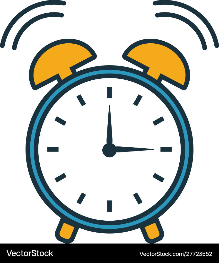 Alarm icon simple element from school icons Alarm icon simple element from school icons vector image
