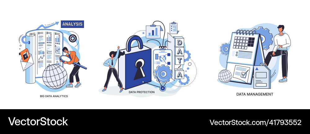 Big data analytics platform management Vector Image