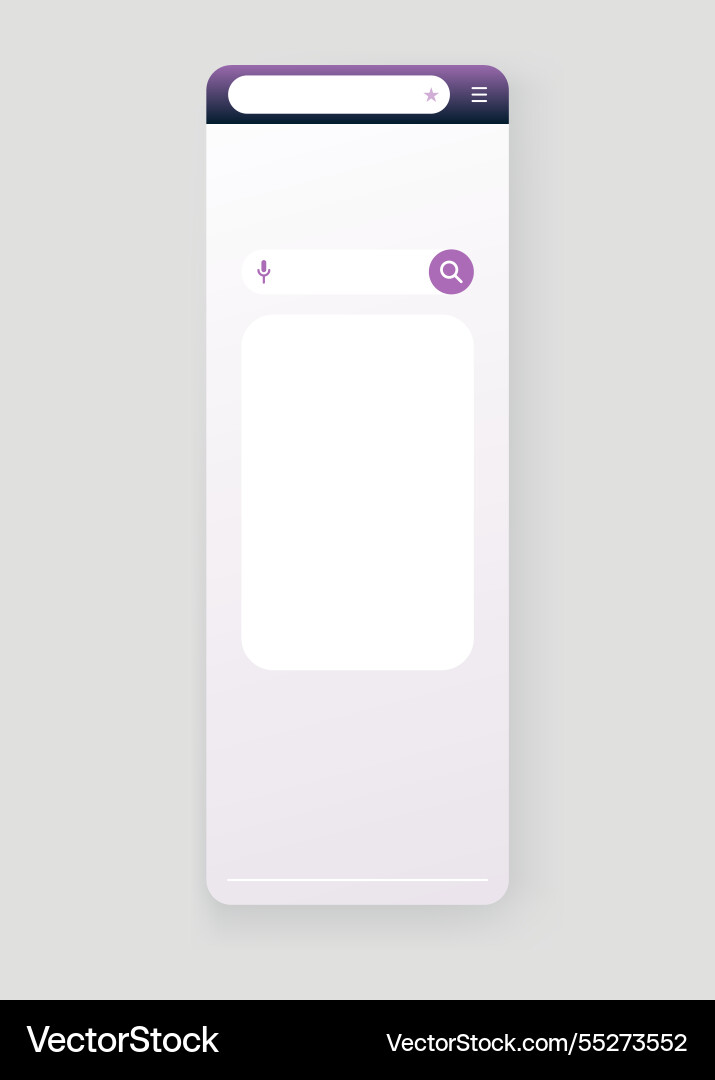 Browser search bar web page internet vector image
