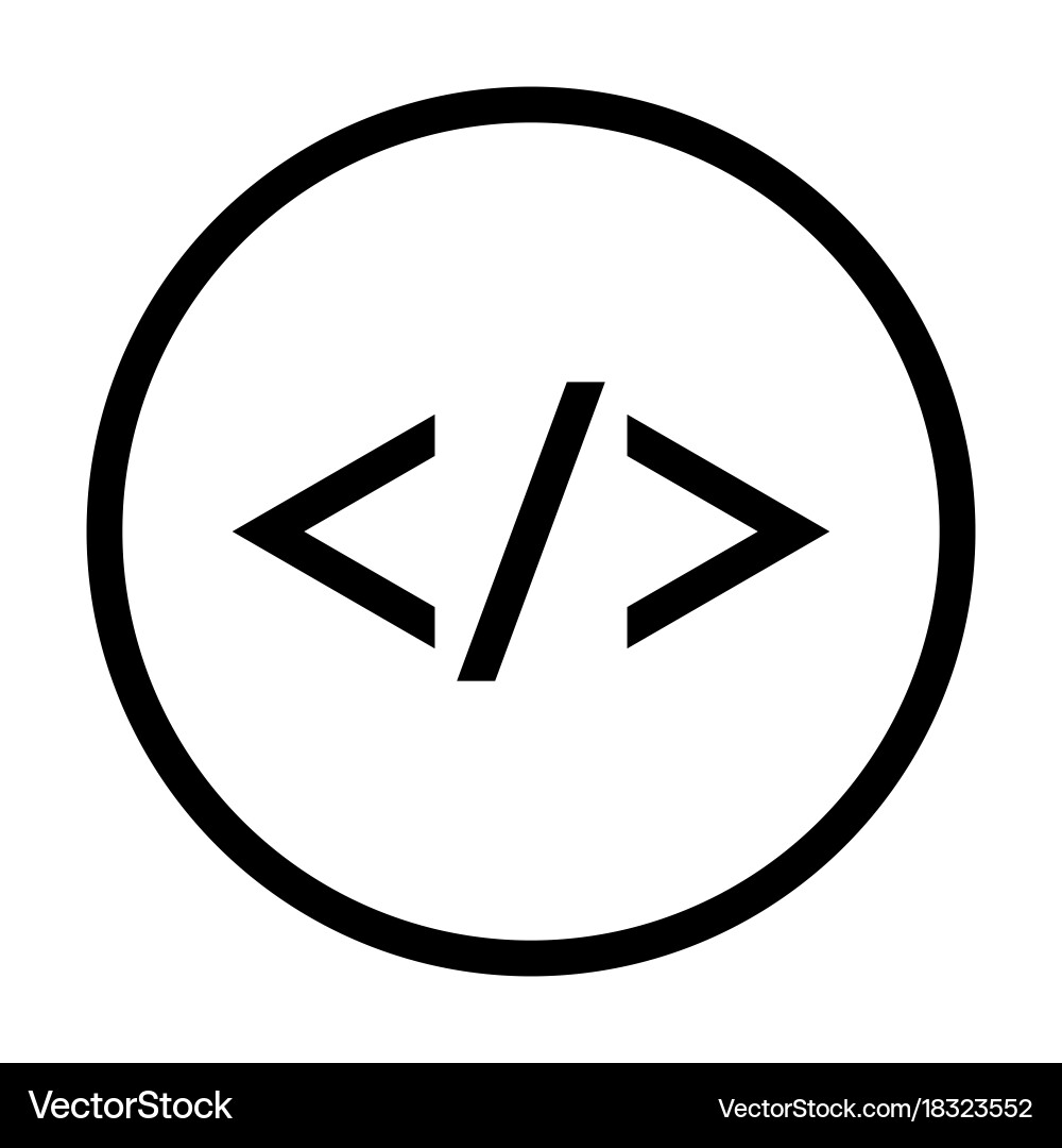 Code icon - iconic design vector image