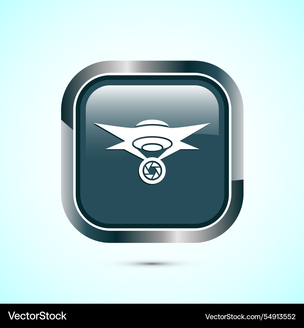 Drone icon design quadrocopter logo sign Vector Image