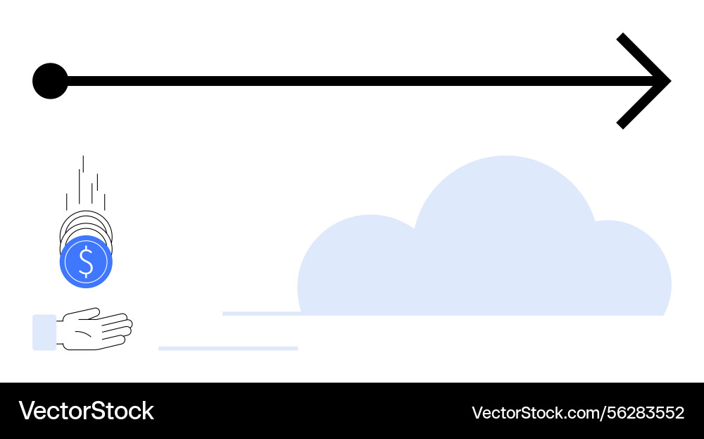 Financial flow concept with cloud computing Financial flow concept with cloud computing vector image