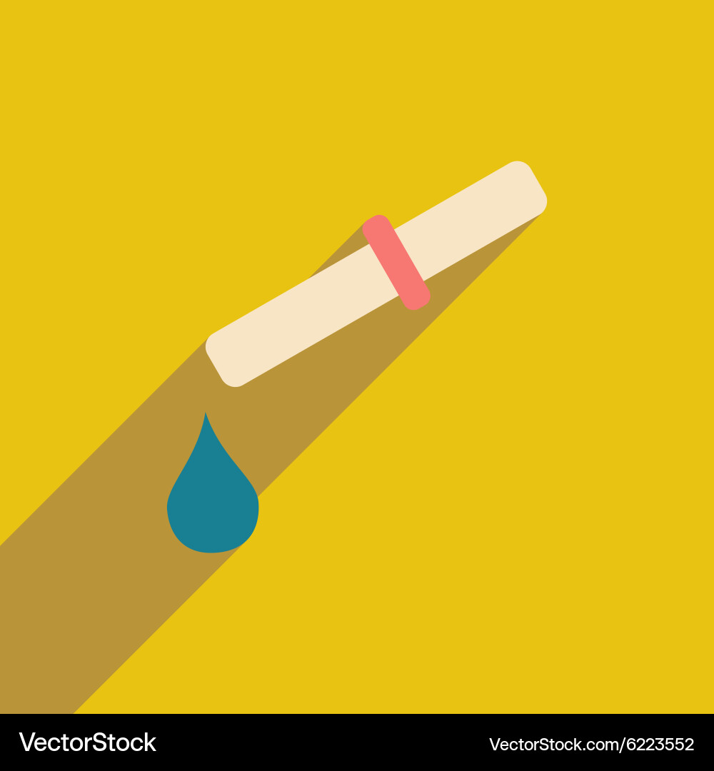 Flat with shadow icon and mobile application drop Vector Image