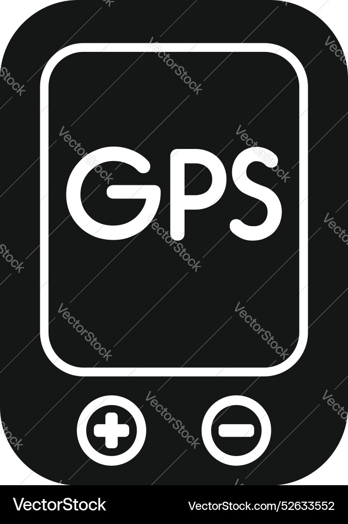 Gps navigator device showing text on screen Gps navigator device showing text on screen vector image